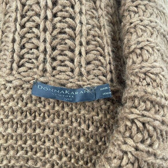 Vintage DKNY 90’s wool Oversized sweater Medium Brown BoxH - Picture 2 of 5